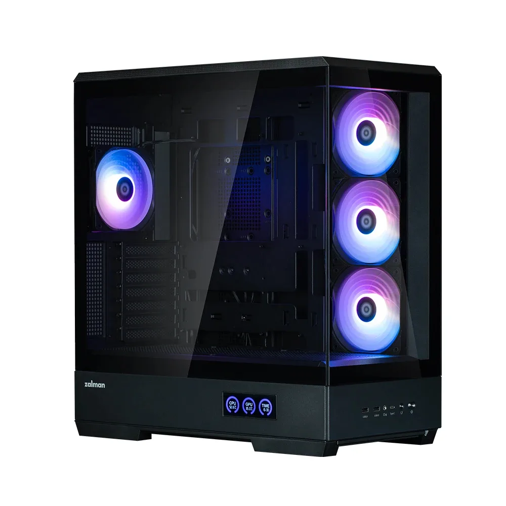 Zalman кутия Case ATX - P50 DS Black - Digital Display, Addressable RGB - Image 67