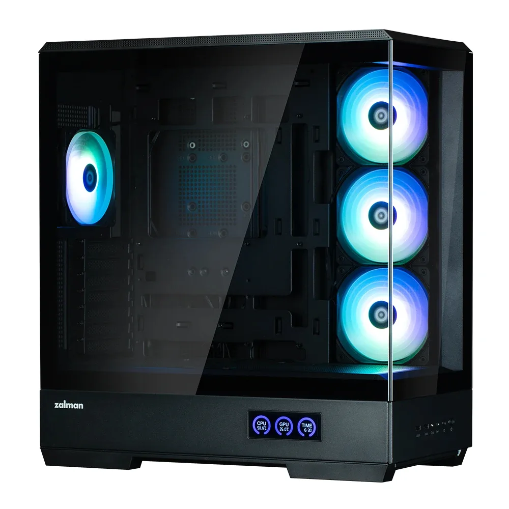 Zalman кутия Case ATX - P50 DS Black - Digital Display, Addressable RGB - Image 68