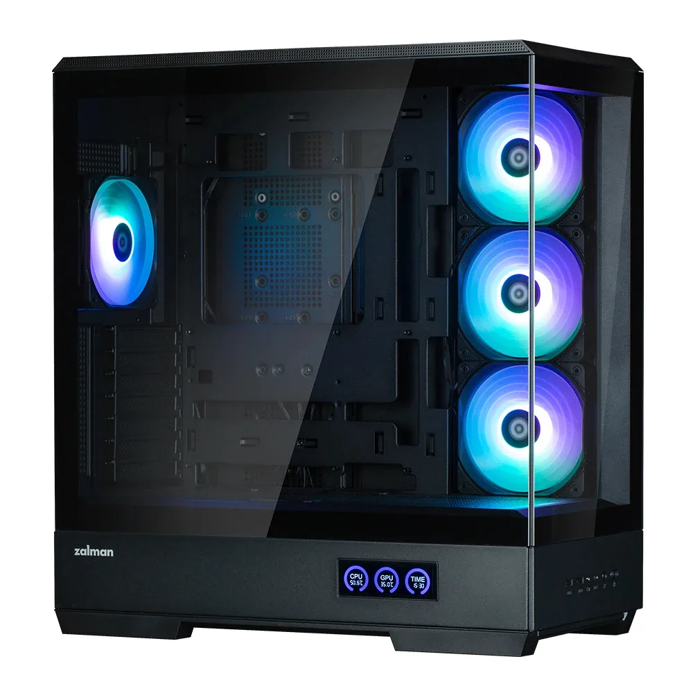 Zalman кутия Case ATX - P50 DS Black - Digital Display, Addressable RGB - Image 64