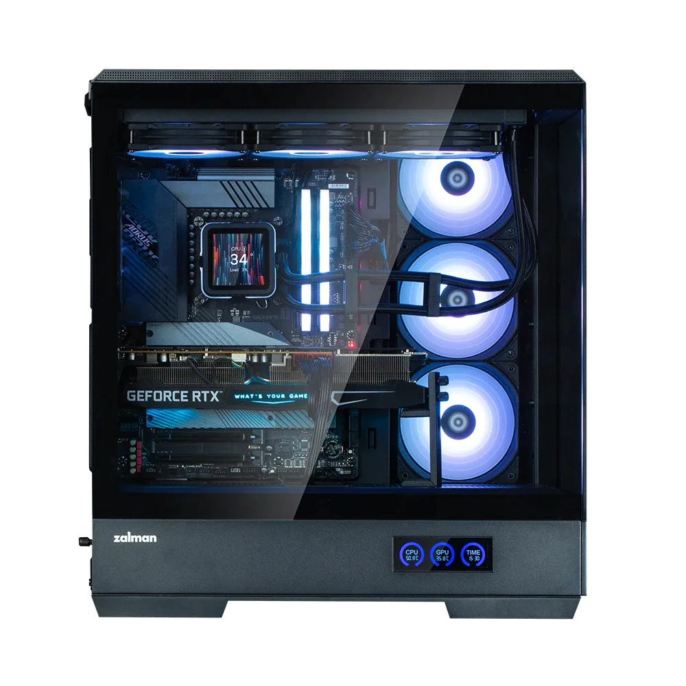 Zalman кутия Case ATX - P50 DS Black - Digital Display, Addressable RGB - Image 70