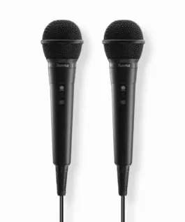HAMA Аудио динамични микрофони ldquo;Karaoke Комплект 2 бр. с кабел жак 25 м +