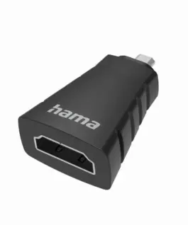 Преходник HAMA micro HDMI мъжко - HDMI женско Ultra-HD 4K 200348