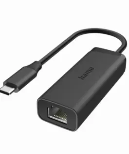 HAMA Мрежов адаптер USB-C 2.5 Gigabit Ethernet Черен