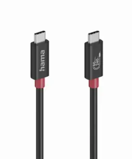 Alternative view of HAMA Кабел USB-C еMarker, USB 4 Gen 4, 80 Gbit/s, 1 м, 5 A, 240 W ,черен