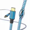 Кабел "Relfective" USB-C мъжко- USB-C мъжко 1.5м 480Mb/s син