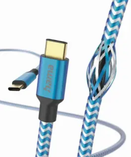 Кабел "Relfective" USB-C мъжко- USB-C мъжко 1.5м 480Mb/s син