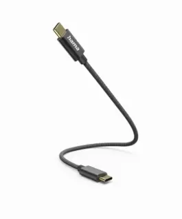 HAMA Кабел за зареждане USB-C -USB-C 0.2м черен