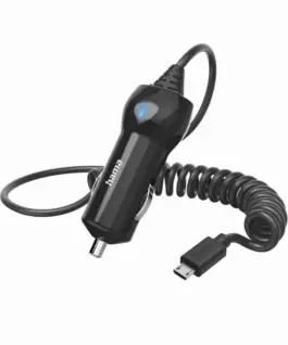 HAMA Зарядно за кола с Micro USB кабел 6 W 10 m черно