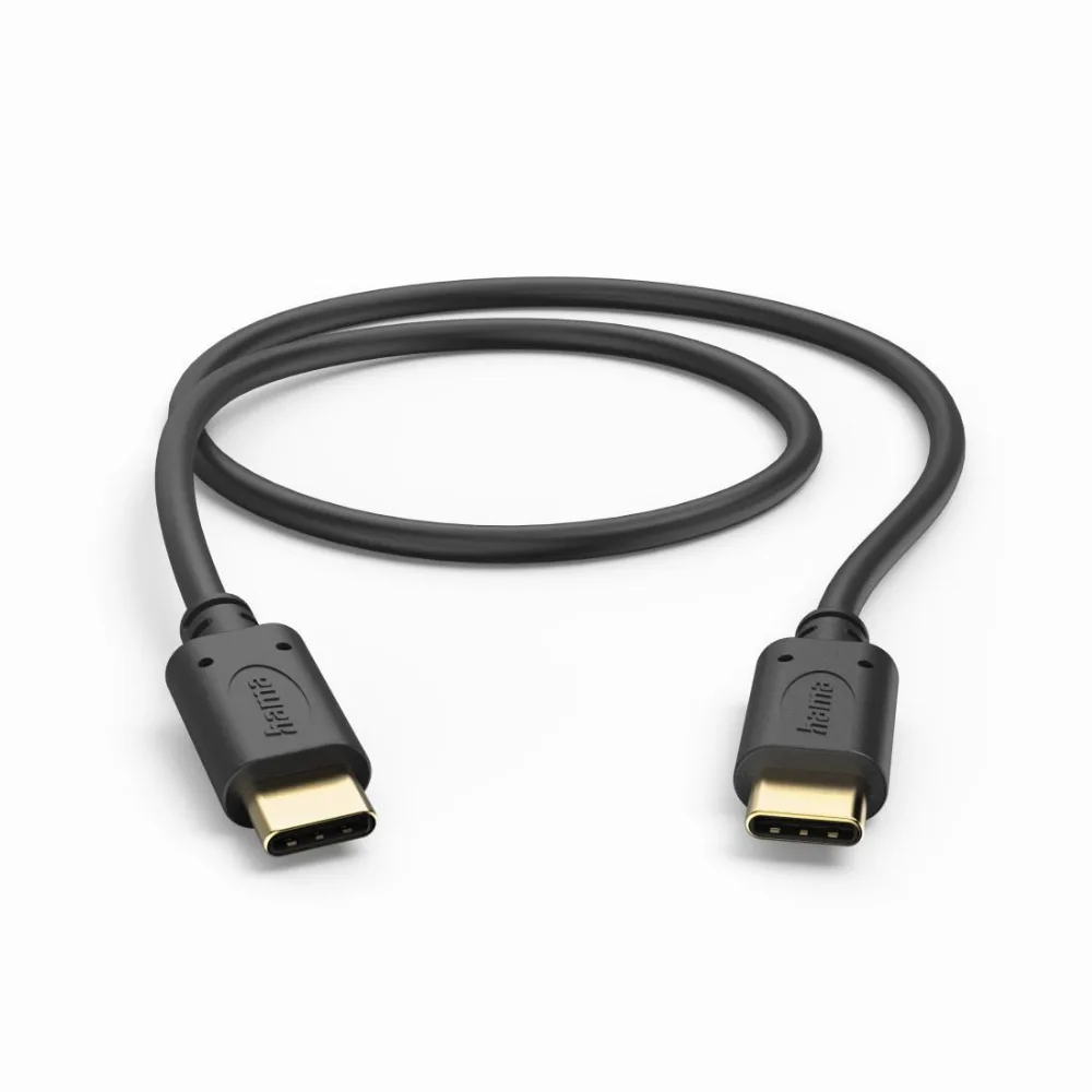HAMA Кабел за зареждане USB-C - USB-C 05 м черен