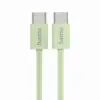 HAMA Кабел за зареждане "Fabric" USB-C - USB-C 1 m Nylon зелен