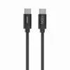 Hama Кабел за зареждане "Fabric" USB-C - USB-C 100 W 1.5 m Nylon black