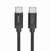 Hama Кабел за зареждане "Fabric" USB-C - USB-C 100 W 3 m Nylon black
