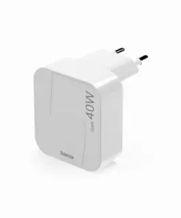 HAMA Бързо мини зарядно GaN 2 x USB-C PD 40 W сгъващ се адаптер