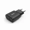 Зарядно HAMA 220V 2 x USB-A 12W Черен