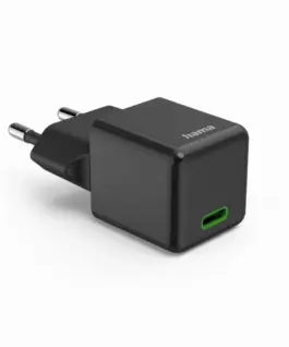 Alternative view of HAMA Бързо мини зарядно 220V, USB-C, PD/Qualcomm, 25 W, черен