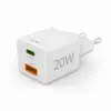 HAMA Бързо мини зарядно 1x USB-C 1x USB-A PD 20 W бяло