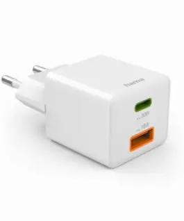 Alternative view of HAMA Бързо мини Gan зарядно, 30 W, 1x USB-C, 1x USB-A, PD, бял