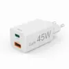 HAMA Бързо мини зарядно 45 W 1x USB-C - 1x USB-A PD бяло