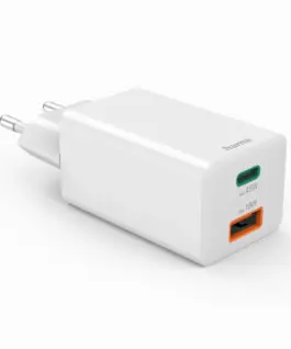 Alternative view of HAMA Бързо мини зарядно, 45 W, 1x USB-C - 1x USB-A, PD, бяло