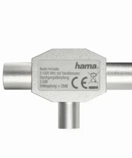 Alternative view of HAMA, Сплитер за антена, 1 вход - 2 изхода, метал