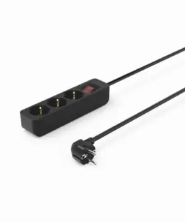 HAMA Разклонител 3гнезда 1.4мчерен с бутон вкл/изкл