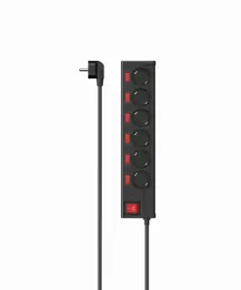 HAMA Разклонител 6 гнезда 1.4 м - индивидуално превключване