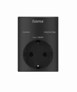 Alternative view of HAMA Контакт с вградена защита от пренапрежение, черен