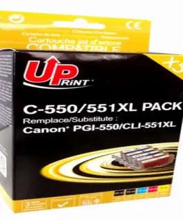 Комплект мастилници UPRINT -CANON PGI-550 + CLI-551BK/C/M/Y XL 1x25ml+4x15ml
