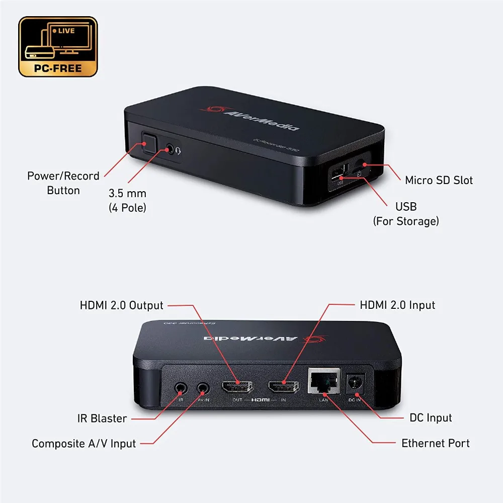 Външен кепчър AVerMedia Capture HD Video EZRecorder 330 - Image 2