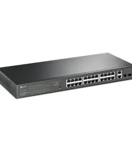 28-портов гигабитен Easy Smart комутатор TP-Link TL-SG1428PE с 24-PoE+ порта и 2 SFP слота
