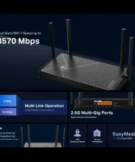 Безжичен рутер TP-Link Archer BE230 Dual-Band Wi-Fi 7