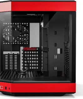 Alternative view of Кутия за компютър HYTE Y60 Tempered Glass, Mid-Tower, Черно и Червено