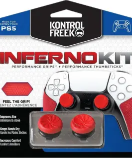 Alternative view of Аксесоар Kontrolfreek Performance Inferno Kit PS5 с включени сменяеми бутони и грипове за DualSense