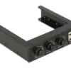 Метален панел 3.5" DeLock 2 x USB 2.0 Контролер за вентилатори