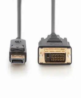 Alternative view of Digitus DisplayPort кабел with snap 1080p 60Hz FHD Type DP / DVI-D (24 + 1) M / M 2m