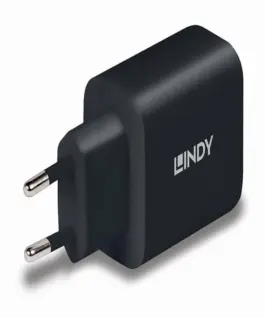 ЗАХРАНВАЩ АДАПТЕР LINDY – USB-C – fast charging – 65W – IN: Euro plug – OUT: USB-C – Black – PN