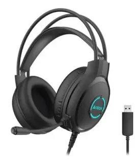 Слушалки с микрофон A4TECH Fstyler FH300U LED Backlit Черни