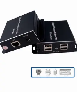 Alternative view of USB Extender (усилвател) ESTILLO ASKHU04-USB 1x4, усилва USB сигнал до 100 м по UTP кабел CAT5e/6