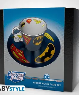 Alternative view of Комплект ABYSTYLE DC COMICS Mirror mug and plate set Logo, Чаша, Подложка с емблеми