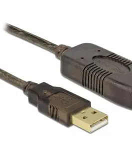 Alternative view of Удължителен кабел DeLock, USB-A женско - USB-A мъжко, USB 2.0, 15 м, Черен
