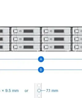 Alternative view of Комплект за релси за стелаж Synology RKS-02, 61 cm, Сив