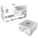 Alternative view of Захранване за компютър Asrock SL-1000GW, 1000W, 80 Plus GOLD, Fully Modular PSU, Japanese Capacitors, 2x EPS 12V CPU(4+4pin), 1x PCIe5.1 (12+4pin), 3x PCIe (6+2pin), 3x 4-pin connectors, 9x SATA, OCP, SCP, OVP, UVP, OTP, OPP protections, 135 mm Axial