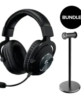 Бъндъл Геймърски слушалки Logitech PRO X + Поставка за
