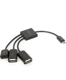 Gembird USB OTG кабел Micro BM -> 2xUSB-AF + BF Micro 13cm