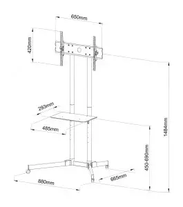 ART Trolley + handle for TBV 30-65 60kg S-08A