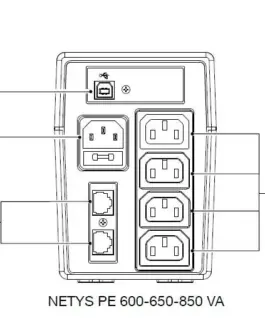 Socomec UPS NETYS PE 650VA/360W 230V/AVR/4XIEC
