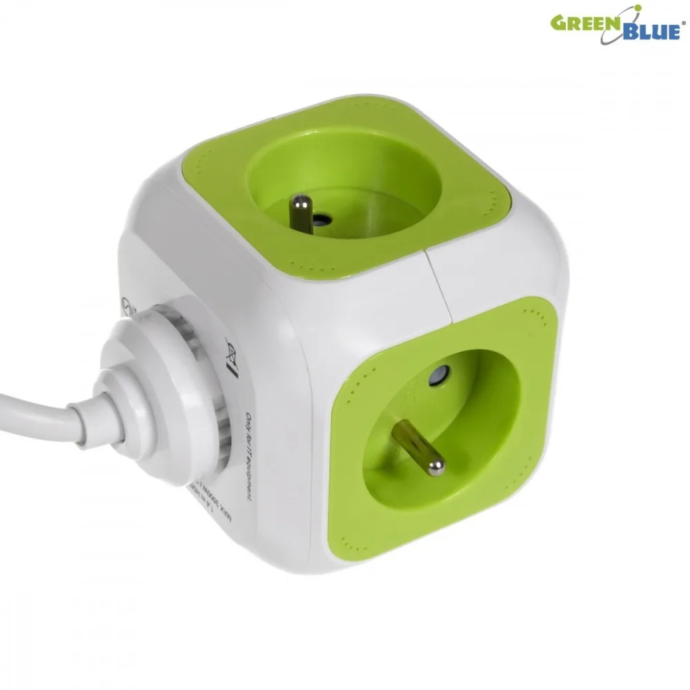 GreenBlue MagicCube quad current socket, 2 usb inputs 1,4m GB118 - Image 3