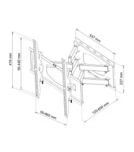 Alternative view of ART LCD bracket AR-65 32-80  60kg LCD/LED vertical/horizontal adjustment