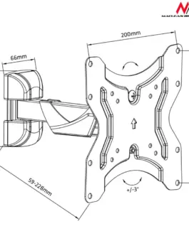 Maclean Handle for TV or монитор 13-42 MC-741 25kg черен