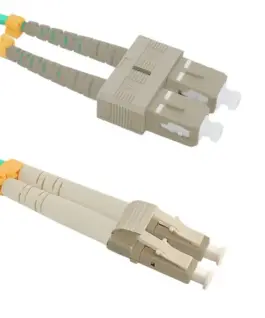 Qoltec Optic patchcord LC/UPC - SC/UPC | Multimode | 50/125 | OM4 | Duplex | 1m